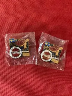 【レア新品】コカ・コーラ 記念限定ピンズ Sweden2個セットFIFA 非売品