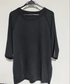 GU　ウォッシュドスウェT 5分袖　XL ダークグレー　メンズ　ユニセックス