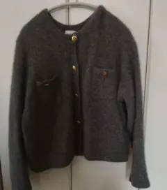 green label relaxing グレー カーディガン