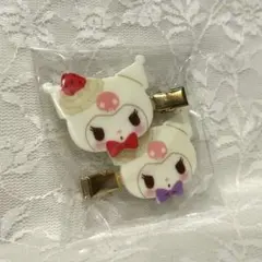 【匿名配送】サンリオ　ショートケーキ　前髪クリップ　クロミちゃん