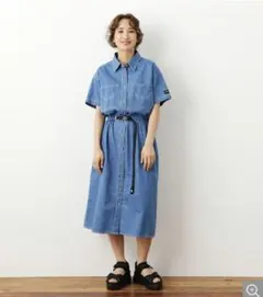 新品　ロデオクラウンズ　SHELTECH デニムワンピース