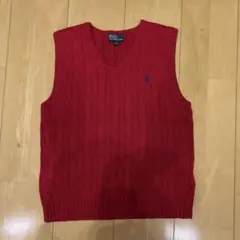 Polo by Ralph Lauren 赤 Vネック ベスト サイズ7