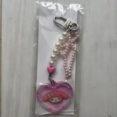 サンリオ チャーム付きキーホルダー マイメロディ