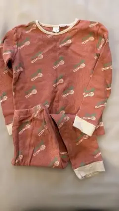 【送料込】ZARA テラコッタ リブ編みパジャマ 9-10歳