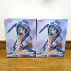 初音ミク　ぬーどるストッパーフィギュアーうさ耳パジャマ・ブルーver.ー　2体