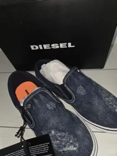DIESELキッズ　スニーカー　スリッポン　ダメージデニム19.5センチ