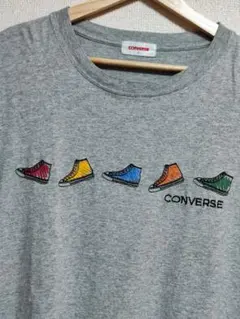 【値下げ】コンバース Tシャツ カラフルスニーカーデザイン Converseのサムネイル