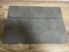 グレー 合成皮革 ノートPCケース15.6inch
