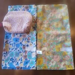 LIBERTY大判ハンカチ2点セットポーチ付き