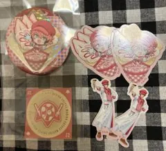 赤城ウェン マリオンクレープ ステッカー フレークシール グリッター缶バッジ