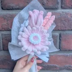 ❁︎モールフラワー❁︎ピンク色ブーケ❁︎