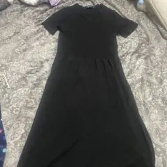COMME CA DU MODE 黒 ニットワンピース 半袖　ロング☆未使用☆