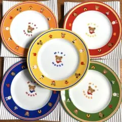 【未使用品】MIKI HOUSE 皿 5枚セット カラフルのサムネイル