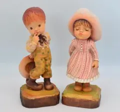 アンリ人形 2体セット 私のものに／私の太陽 ANRI イタリア 13cm