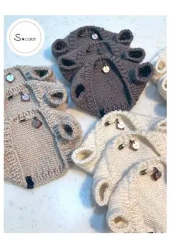 ドルマンカーディガン【ホワイト】 ぬい服 16cm