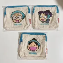 忍たま　スクエアポーチ　乱太郎　きり丸　しんべヱ