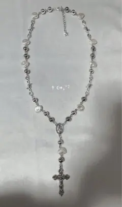 ハンドメイドアクセサリー ビーズネックレス フェアリーグランジ y2k ロザリオ