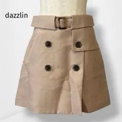 【ダズリン】トレンチ風 ミニスカート ベージュ 上品 大人 脚長効果 Mのサムネイル