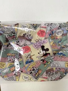 【新品未使用】レトロディズニー　ミッキー　ドナルド　レトロ巾着　ポーチ