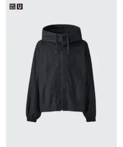 新品未使用 ユニクロU フーデッドブルゾン Lサイズ ブラック