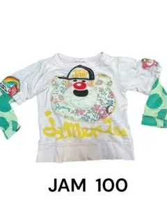 JAM ジャム 長袖トレーナー 100cm クマ柄 切替デザイン 個性派