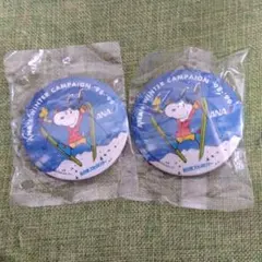 スヌーピーANA WINTER CAMPAIGN 缶バッジ 2個セット