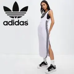 adidas スリット ノースリーブ ワンピース スカート