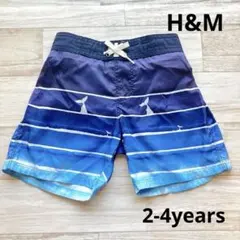 H&M 水着　100cm 男の子 青　ネイビー　水色　プール
