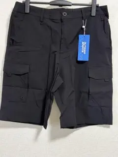 新品 タグ付き カーゴパンツ ハーフパンツ 2XL 黒 ストレッチ 速乾 軽量