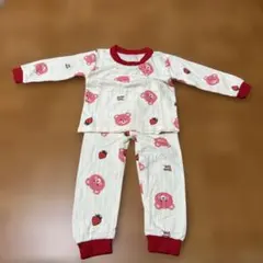 クマとイチゴ柄パジャマ 80cm