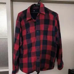 UNIQLO 赤と紺のチェック柄ネルシャツ Sサイズ