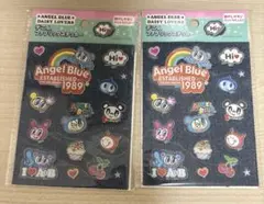 エンジェルブルーデニムファブリックステッカー　セリア　平成レトロ　ナカムラくん