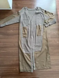 シニカルCYNICALニットロングカーディガン　ブラウン