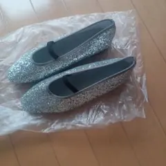 CITENグリッター バレエシューズ シルバー 23cm