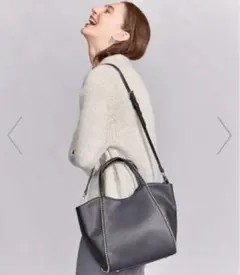 BEAUTY&YOUTH フェイクレザーボールチェーン トートバッグ 2WAY