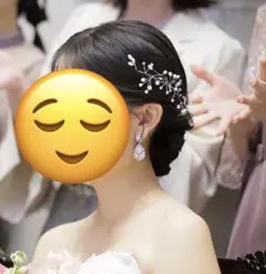 【美品】ヘッドドレス 髪飾り シルバー ウェディング 結婚式