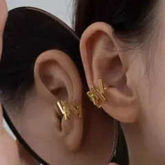 ゴールド イヤーカフ イヤリング イヤークリップ クラシック #C967-2