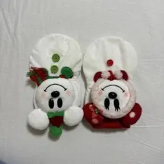 ミッキー&ミニー クリスマス手袋 ミトンタイプ