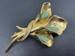 M7796 天然石　ブローチ　ヴィンテージ アクセサリー