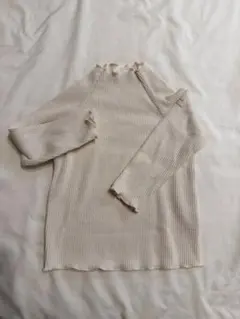 長袖カットソー メロウ加工 アイボリー