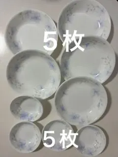 花柄皿 10枚セット 直径約21cm 13.5cm コレールのサムネイル