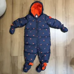 baby GAP ネイビーオレンジ 防寒ウェア 12-18ヶ月 ダウン　フェザー
