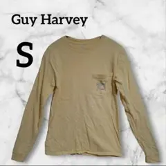 Guy Harvey【S】 ポケット付き長袖Tシャツ イエロー