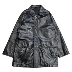90s FARAGO シープスキンカーコート ブラック もちもち VINTAGE