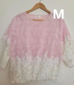 JOSHUA レディース トップス ブラウス 花柄 レース 五分袖 M