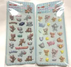 トムとジェリー　ぷくぷくシール　立体シール ボンボンドロップシール　2種セット