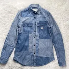DENIM & SUPPLY Ralph LaurenパッチワークデニムシャツM