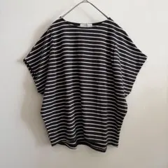 any FAM ボーダー ドルマンスリーブ カットソー Tシャツ フレンチのサムネイル