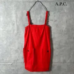 A.P.C. 赤 コットン サロペット イタリア生地使用 N1328のサムネイル