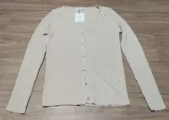 Donna Y.O. ベージュ ラメ入りカーディガン